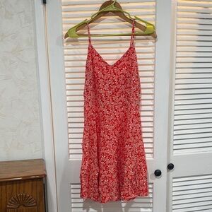 GAP Red/Coral and White Floral Dress